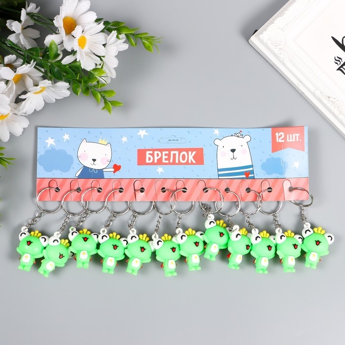 Брелок резина Брелок резина "Лягуха в короне" МИКС 3,5х3х1,5 см