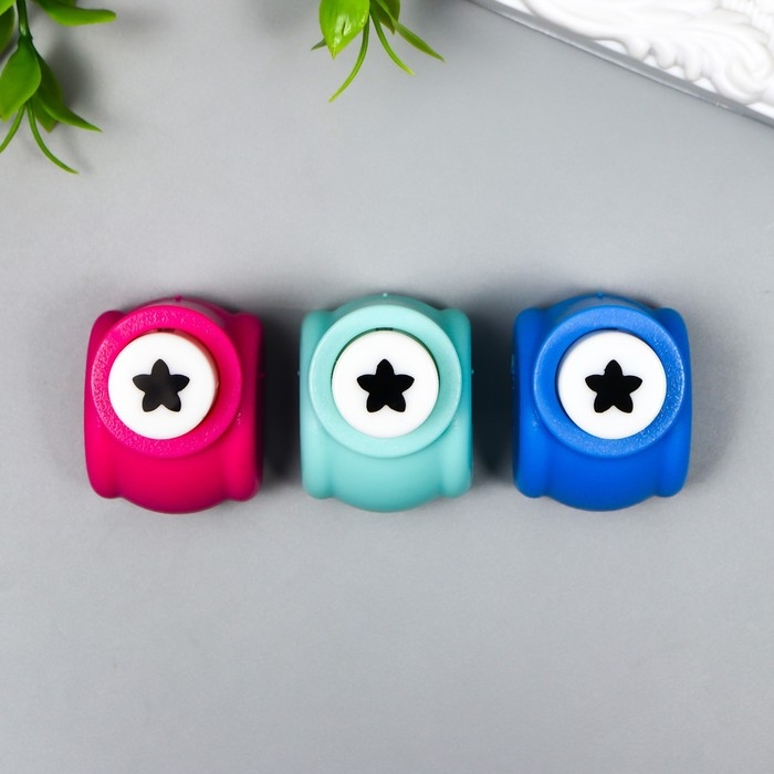 Дырокол фигурный Дырокол фигурный "Звёздочка" d=1 см МИКС 3,5х3х3,5 см