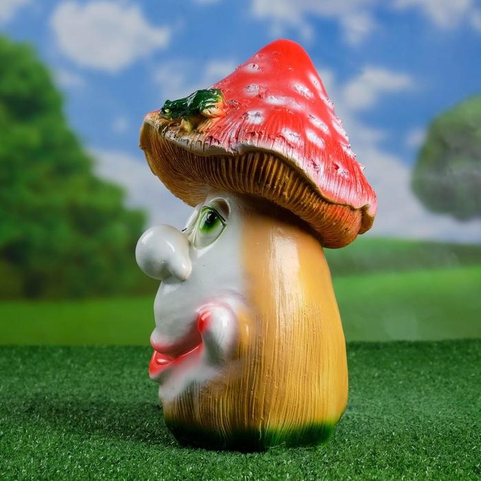 Садовая фигура  Садовая фигура "Мухомор с лягушкой" большой