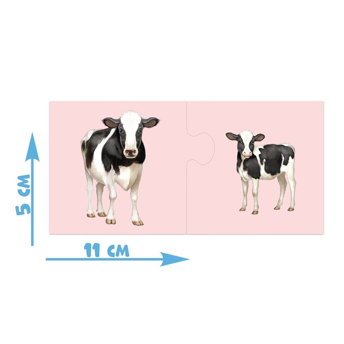 Парные пазлы «Мамы и малыши», 12 пазлов, 24 детали Парные пазлы «Мамы и малыши», 12 пазлов, 24 детали