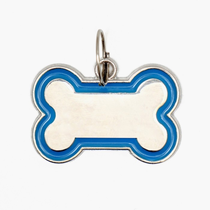 Адресник под гравировку  Адресник под гравировку "Косточка" объёмная, фасовка по 6 шт, 3,2 х 2,3 см, микс цветов