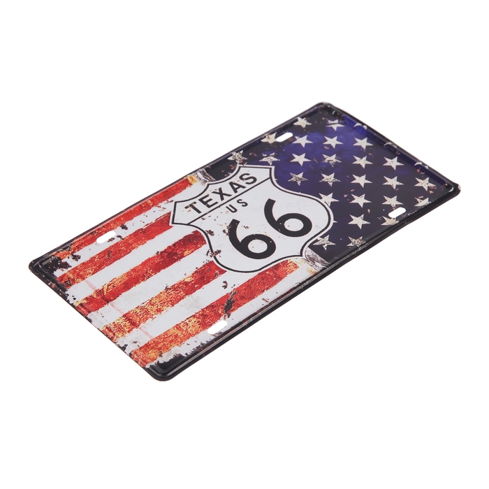 Декоративный номерной знак,  Декоративный номерной знак, "Техас 66", 30×15 см