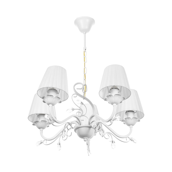 Люстра "Валенсия" 5x40Вт E14 белый патинированый 58х58х44 см BayerLux