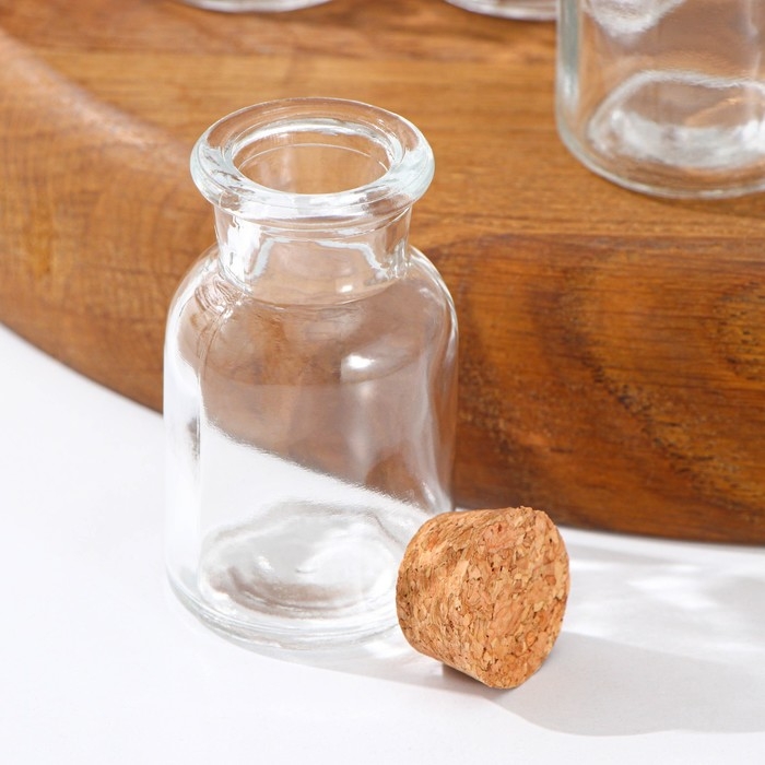 Набор баночек стеклянных для специй с пробковой крышкой Доляна «Парфе», 40 мл, 4×6,6 см, 12 шт Набор баночек стеклянных для специй с пробковой крышкой Доляна «Парфе», 40 мл, 4×6,6 см, 12 шт