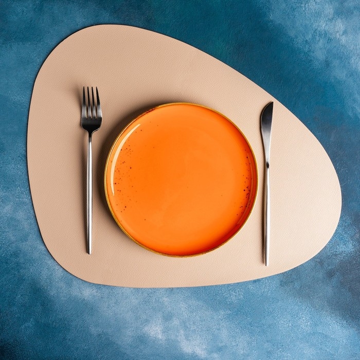 Салфетка сервировочная на стол Доляна &laquo;Тэм&raquo;, 45&times;35 см, цвет персиковый