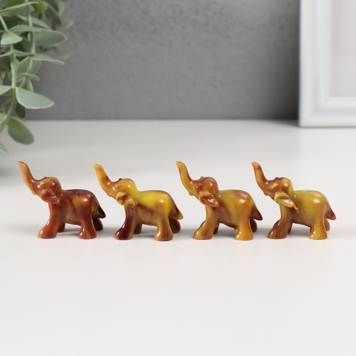 Сувенир полистоун под мрамор Сувенир полистоун под мрамор "Маленький слоник" МИКС 3,5х2х3,5 см