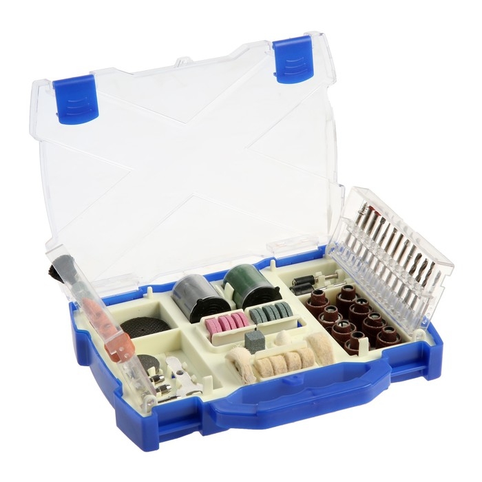 Набор мини-насадок для гравера ТУНДРА, круги, щетки, шарошки, диски, паста, 3.2 мм, 100 шт. Набор мини-насадок для гравера ТУНДРА, круги, щетки, шарошки, диски, паста, 3.2 мм, 100 шт.