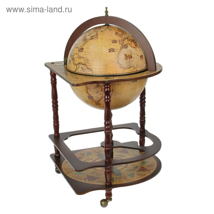 Глобус бар декоративный угловой Глобус бар декоративный угловой "Карта Коломбо" 91х53х53 см