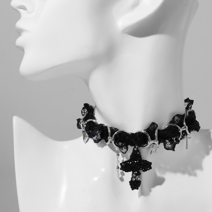 Чокер «Крест», цвет чёрный, 30 см Чокер «Крест», цвет чёрный, 30 см