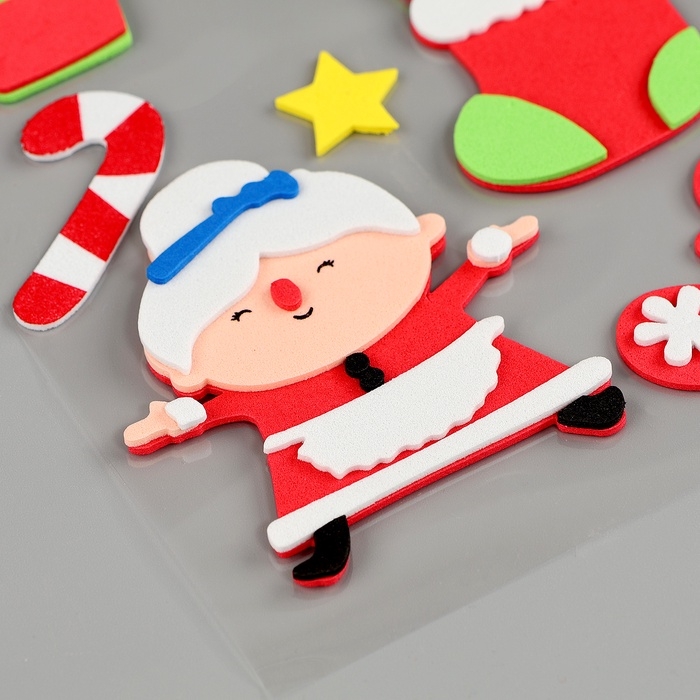 Набор наклеек из EVA  Набор наклеек из EVA "Новый год", 8 шт