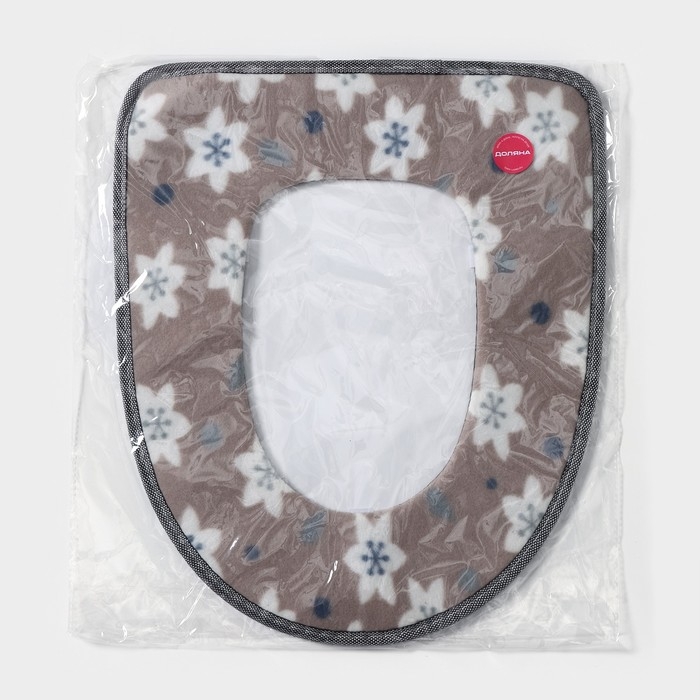 Чехол на сиденье для унитаза на липучках «Цветы», 35×45 см, цвет МИКС Чехол на сиденье для унитаза на липучках «Цветы», 35×45 см, цвет МИКС