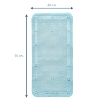 Коврик для ванной комнаты с присосками, 43×90 см, цвет МИКС