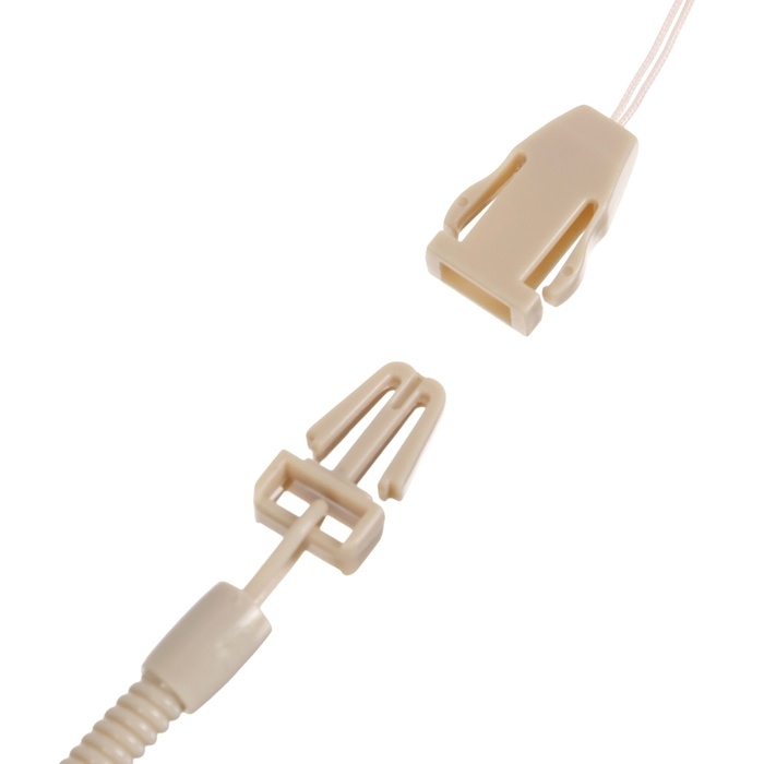 Соска - пустышка ортодонтическая, силикон, +6 мес., с держателем, цвет бежевый