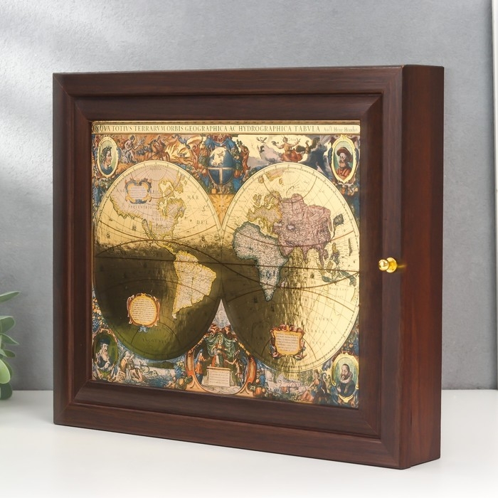 Ключница Ключница "Золотая карта" 26х31 см МИКС