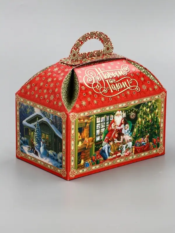 Подарочная новогодняя коробка «Атмосфера» Ларец малый 18.5×12.5×19 см Подарочная новогодняя коробка «Атмосфера» Ларец малый 18.5×12.5×19 см