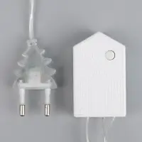 Гирлянда &laquo;Нить&raquo; 4 м с насадками &laquo;Шарик с орнаментом&raquo;, IP20, прозрачная нить, 20 LED, свечение белое, 8 режимов, 220 В