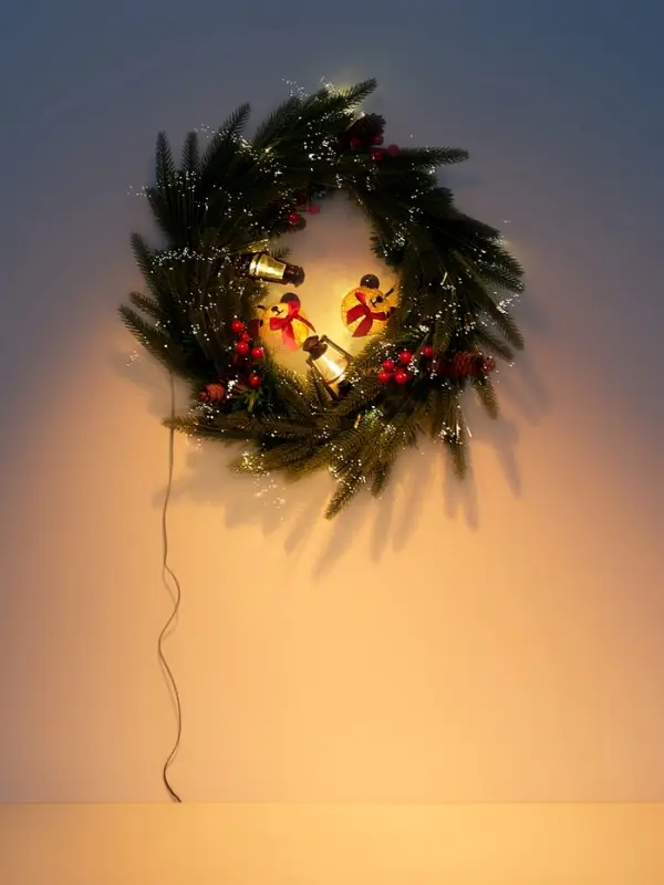 Венок светодиодный &laquo;Новогодний&raquo;, d=50 см, 8 режимов