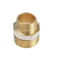 Ниппель OTMO, 1/2"x3/8", наружная/наружная резьба, никелированная латунь