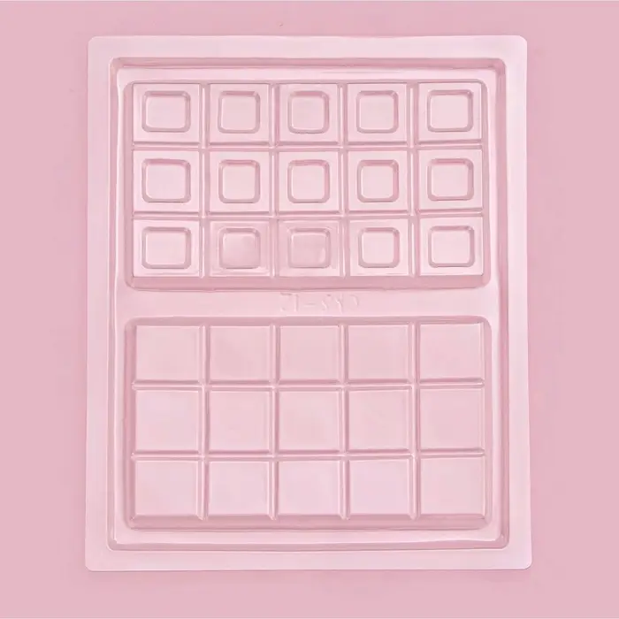 Форма для шоколада «Дольки», пластик, 26.5×21×1 см, 2 ячейки 17.5×10.5, прозрачная