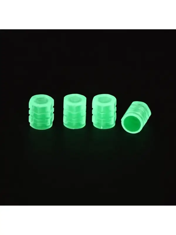 Колпачок на вентиль TORSO, светящийся, набор 4 шт., зеленый