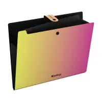 Папка А4 Radiance, 12 отделений, 600 мкм, на кнопке, желтый/розовый градиент