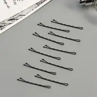 Невидимки для волос &laquo;Фермино&raquo;, 5 см, 6 см, набор 40 шт., чёрные