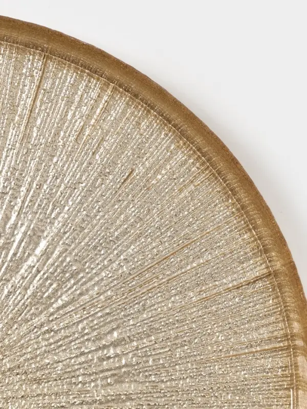 Тарелка &laquo;Кувшинка&raquo;, d=21 см, стекло, золотистая