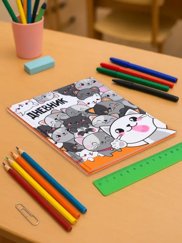 Дневник универсальный для 1-11 классов, &laquo;Коты 2&raquo;, твердая обложка 7БЦ, глянцевая ламинация, 40 листов