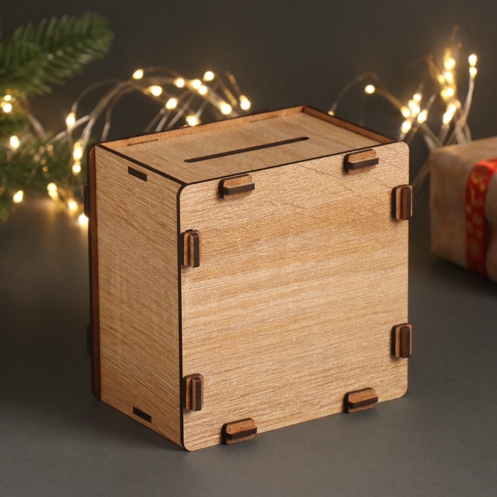 Новогодняя копилка  Новогодняя копилка "Елки" 12х12х9 см