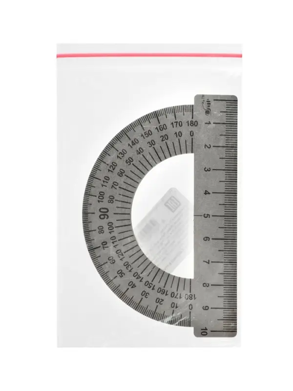 Транспортир металлический Calligrata, 10 см, 180&deg;