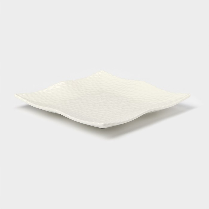 Тарелка керамическая пирожковая «Воздушность», d=24 см, цвет белый Тарелка керамическая пирожковая «Воздушность», d=24 см, цвет белый