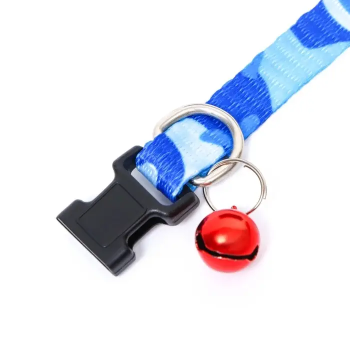 Ошейник Ошейник "Милитари" с бубенчиком, капрон, 30 х 1 см, синий