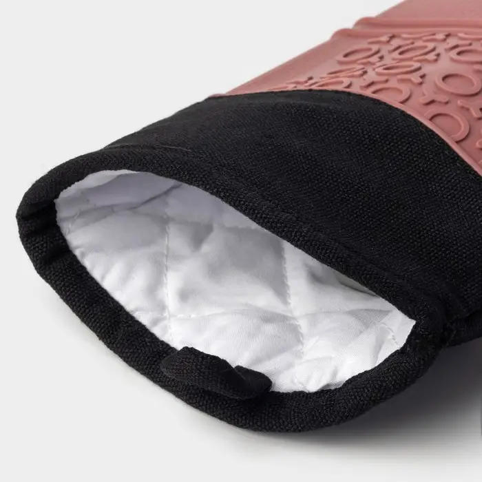 Рукавица для горячего с манжетой Доляна &laquo;Профи&raquo;, силикон, 36&times;18.5 см, розовая