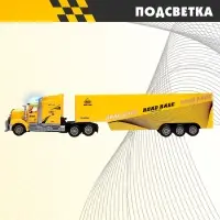 Грузовик радиоуправляемый &laquo;Фура&raquo;, работает от батареек, световые эффекты, цвет жёлтый