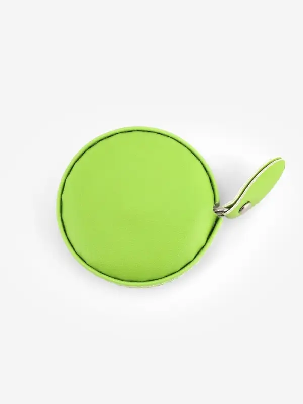 Сантиметровая рулетка портновская, искусственная кожа, 150 см (см/дюймы), зелёная