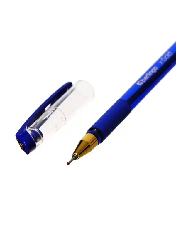 Ручка шариковая Berlingo. xGold, синий стержень, игольчатый узел 0.7 мм, резиновый упор