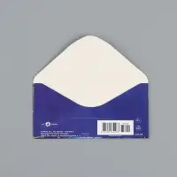 Конверт для денег &laquo;В день рождения&raquo;, синие цветы, 16,5 х 8 см