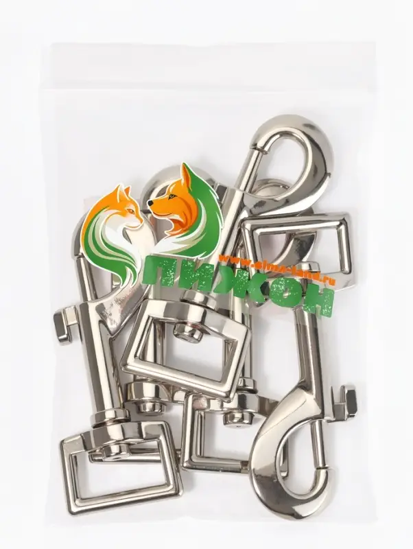 Карабин средний с узким основанием, 7.5 см (ширина проушины 2 см)