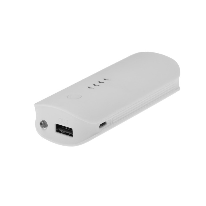 Внешний аккумулятор Luazon PB-18, 3600 мАч, USB, 1 А, индикатор зарядки, белый Внешний аккумулятор Luazon PB-18, 3600 мАч, USB, 1 А, индикатор зарядки, белый