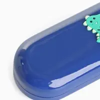 Футляр для очков на хлопушке, однотонный, размер 16&times;6&times;3.5 см, синий