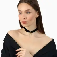 Чокер &laquo;Шарик&raquo;, жемчужина, цвет чёрный, L=30 см