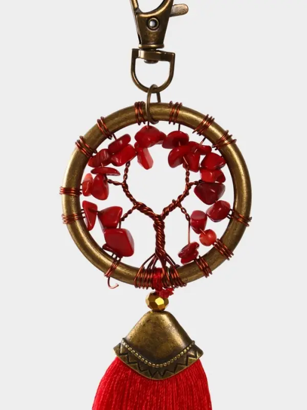 Брелок ловец снов Брелок ловец снов "Великое древо" 19 см, цв. красный