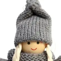 Елочная игрушка &laquo;Куколка в костюме&raquo;, серая, МИКС