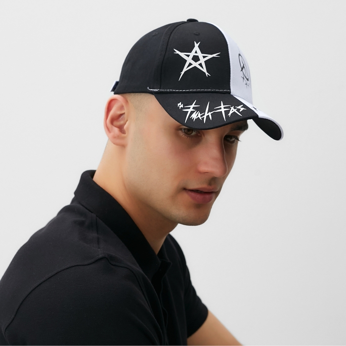 Кепка MINAKU, цвет чёрно-белый, размер 56-58 Кепка MINAKU, цвет чёрно-белый, размер 56-58