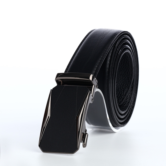 Ремень мужской, ширина 3,6 см, винт, пряжка автомат, цвет чёрный Ремень мужской, ширина 3,6 см, винт, пряжка автомат, цвет чёрный