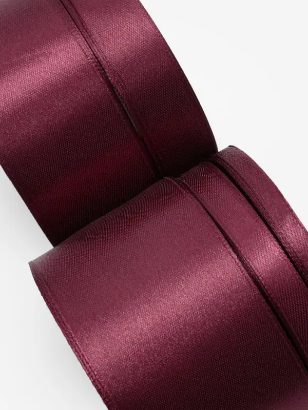 Атласная лента, набор 5 шт., 6/10/20/40/50 мм, 23&plusmn;1 м, бордовая №165