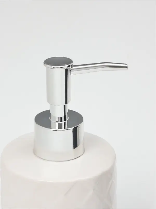 Набор для ванной "Плетение", 2 предмета (дозатор для мыла, стакан), цвет белый