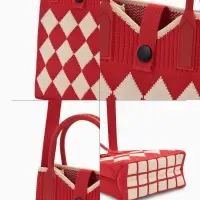 Сумка подр Ромбы, 12*4*17, отд на кнопке, дл ремень, красный Сумка подр Ромбы, 12*4*17, отд на кнопке, дл ремень, красный