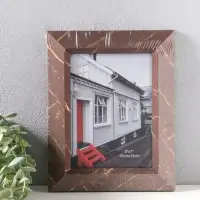 Фоторамка пластик 13х18 см "Гедеон" шоколад с золотом 24х19х2 см