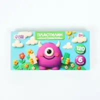 Пластилин 6 цветов, 120 г Буки Бяки